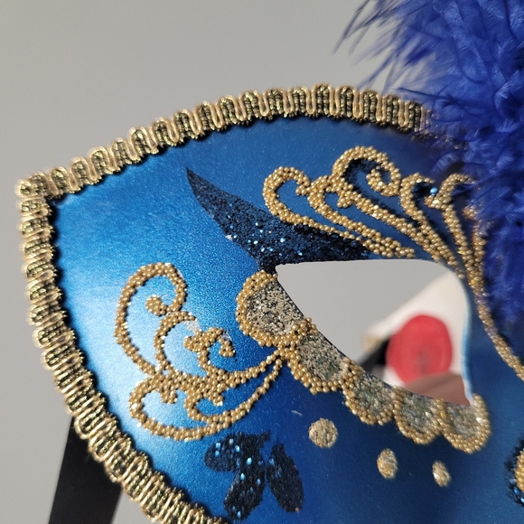 La Maschera Del Galeone Venice Hand Made Masquerade Stamped Mask Decor Italy - Picture 4 of 11